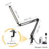LEDs Desk Lamp with Clamp EyeCaring Dimmable Reading Light 3 Color Modes & 10 Brightness