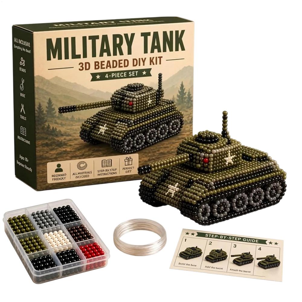 Bead Crafts For Adults 3D Handmade Boat Helicopter Small Fun Crafts Adults Fighter Tank Bead Embroidery Kits For Birthday