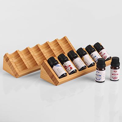 6 Slots Suporte de armazenamento de óleo essencial Suporte de mesa portátil Difusor Coleção de esmaltes Suporte de perfume Organizador de prateleira