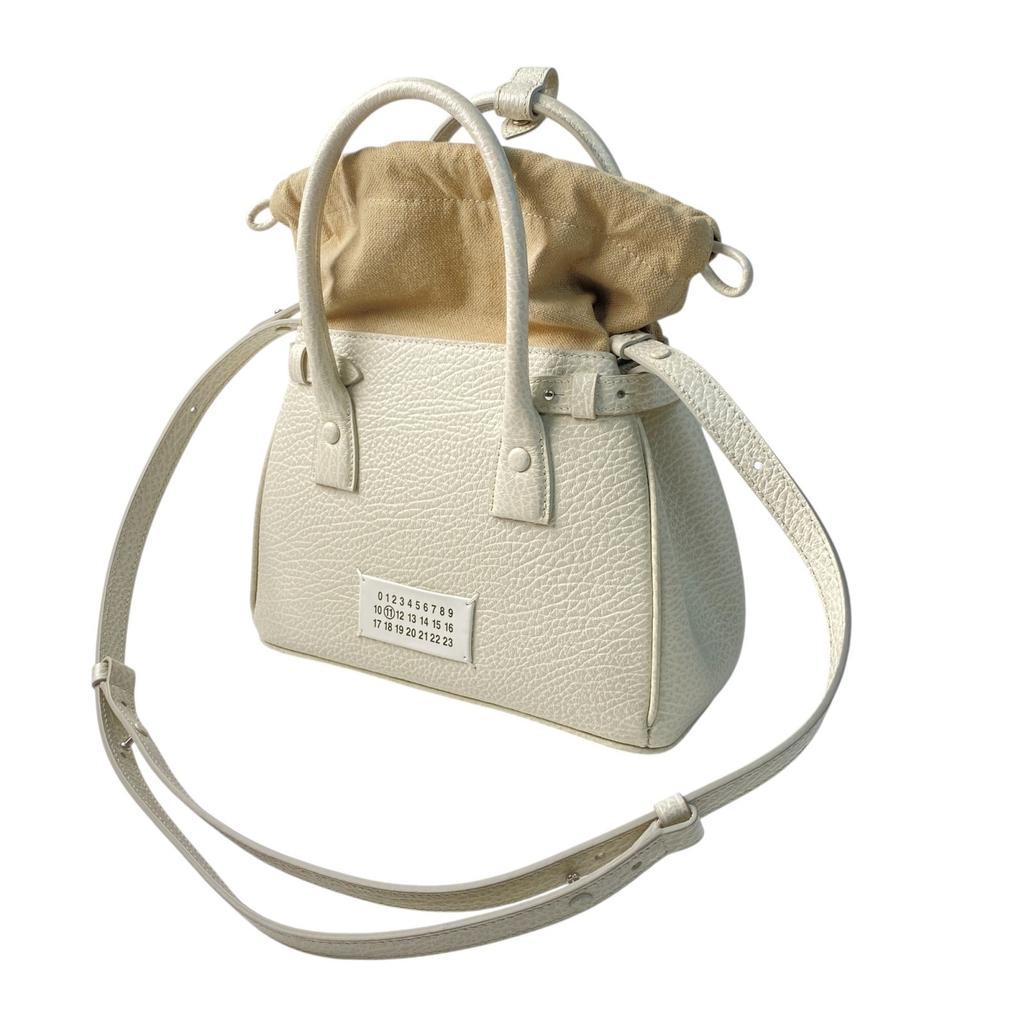 Used Maison MargielaShoulder Bag Ivory Leather Women