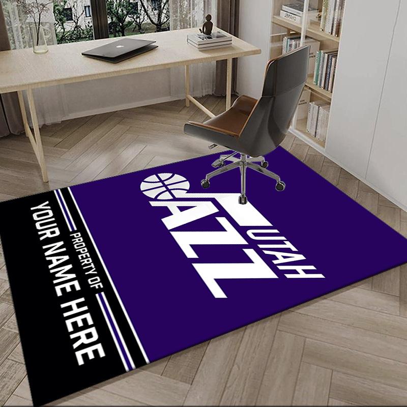 Jazz Basketball Team Carpet, Kitchen Rugs, Yoga Mat, Non-Slip Mats, Rug for Bathroom, Living Room bedroom, Camping Rugs Christmas Gift