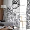 Giraffe Faden Sonnenblume Transparente Vorhänge für Kinderzimmer Wohnzimmer Voile Fenstergardinen Tüll Vorhänge