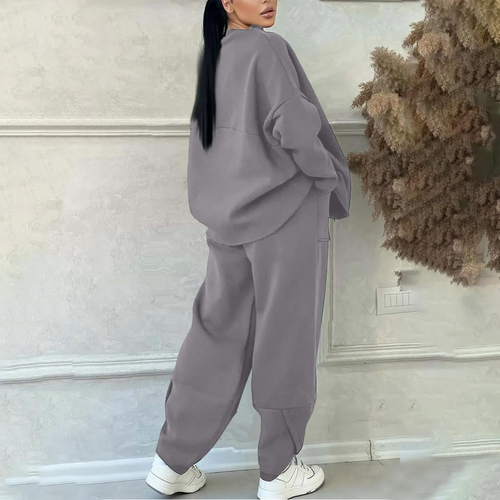 Women's 2 Piece Color Casual Sportswear Long Pants Set