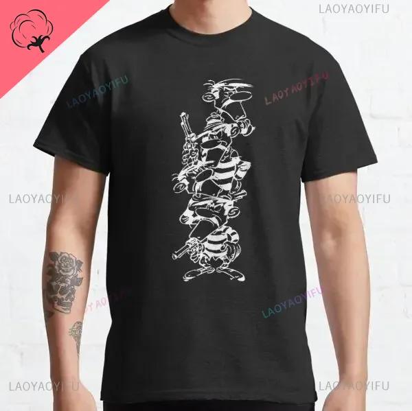 Kreslené tričko Lucky Luke Daltons Retro Tričko Grunge Pánské Oblečení Harajuku Anime Tričko Ropa Hombre Roupas Masculinas Trička
