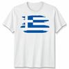 Gescheurde Griekse Vlag Unisex T-shirt Griekse Trots Verweerd Ontwerp Grafische Tee