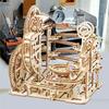 3D Wooden Puzzle Marble Run Set DIY Assemble Building Model Kits STEAM Educational Toys for Kids Adult Gifts, 3 Types
