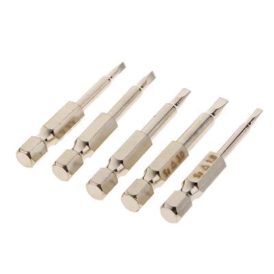 5 Stück Dreieckskopf Schraubendreher Bits Spitzen Set S2 Stahl 1/4" Sechskantschaft