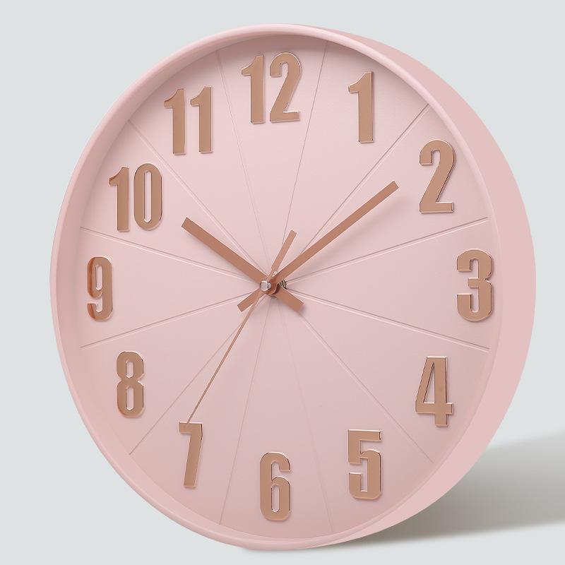 12 Inch 30CM Silent Wall Clock, Creative and Fashionable, Three-dimensional Digital Minimalist Clock for Home Living Room