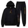 Set Sport pentru Bărbați Hanorac cu Glugă din Fleece Pantaloni Ținută Casual Toamnă