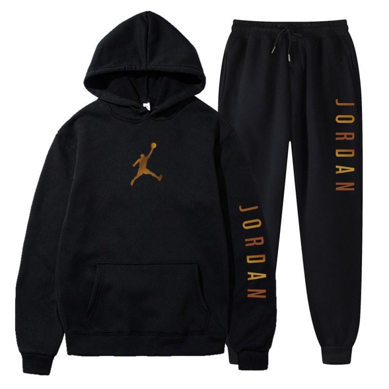 Mens Sportswear Set Hooded Fleece Sweatshirt Pants Casual Outfit Fall