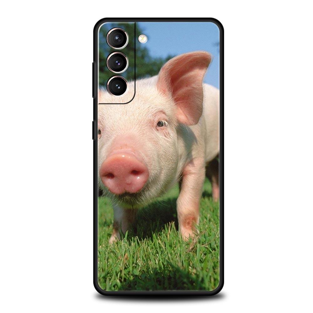 

Милый розовый чехол для телефона с изображением поросенка для Samsung Galaxy S24 S23 S22 5G S21 Ultra S20 FE S10 S9 Plus S10E S8 Note 20 10 Lite Samsung S9 Plus