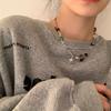 Color Dopamine Coloured Glaze Flower Heart Pendant Necklace Clavicle Chain for Women Charm Design Beaded Necklace Jewelry Gifts