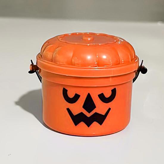 3/7Pcs Mini Pumpkin Bucket Striking Nostalgic Design Weird Atmosphere Spooky Mini Pumpkin Bucket Ornament