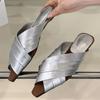 Fashion Fashion Roman Style Brand Slippers Women Summer Sexy Open Toe Cross Tied Design Flat Slippers Comfortable Elegant Beach Sandals