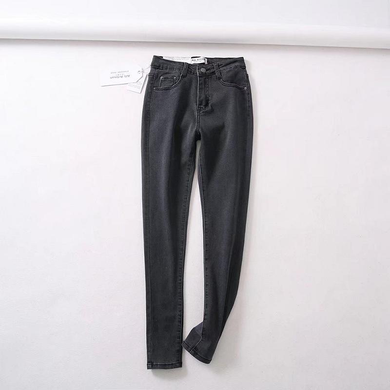 

YPFF Women s Skinny High-Waist Autumn Jeans - European American Style Elastic Slimming Denim Pants 26