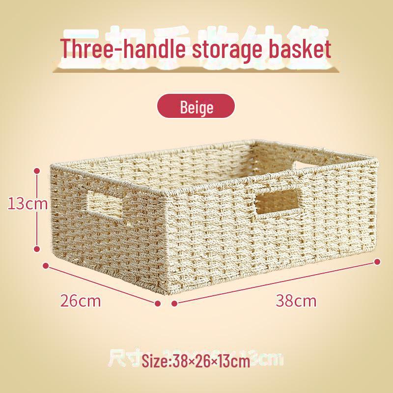 

Плетеная настольная корзина для хранения закусок, игрушек и всякой всячины