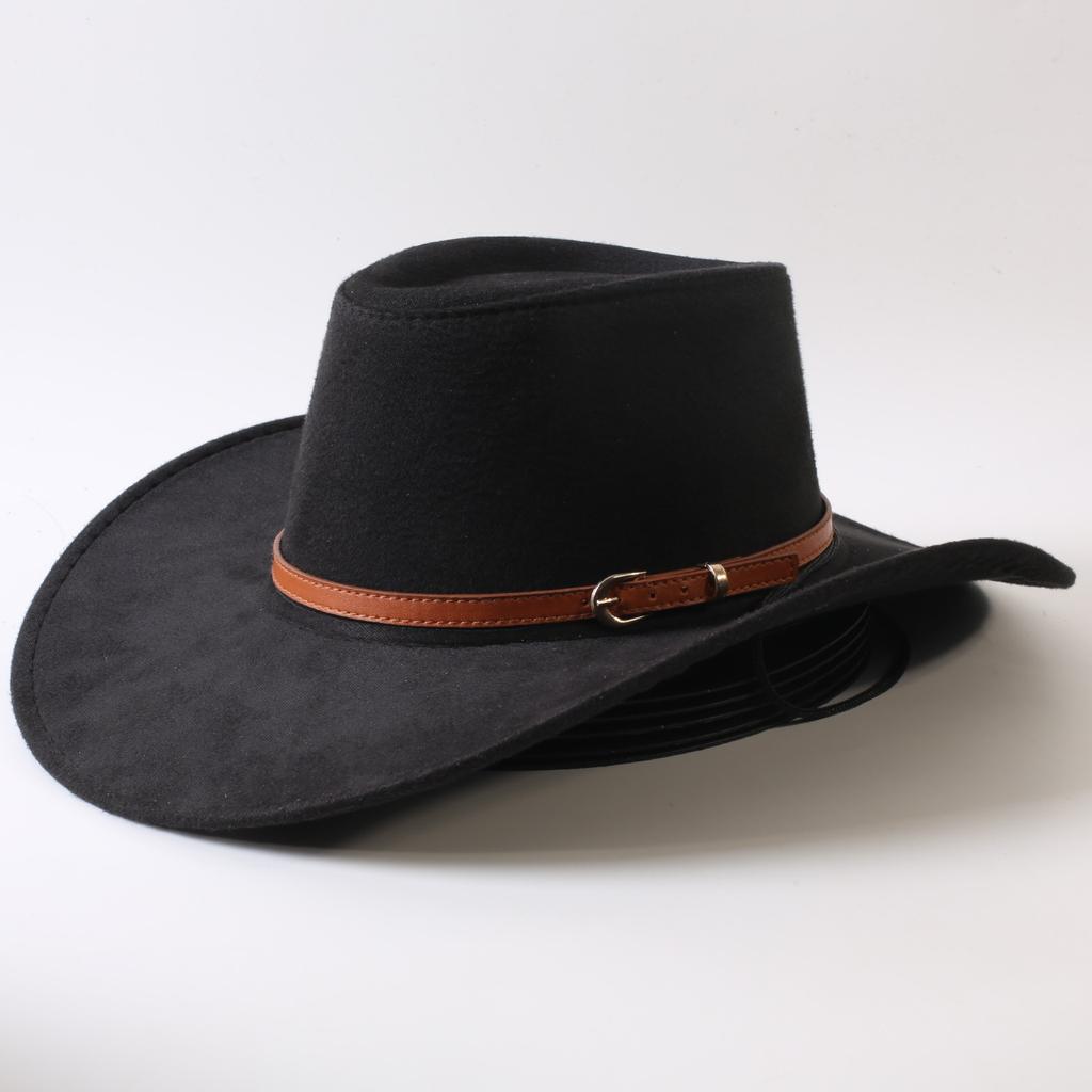 Popular European and American Classic Big-brimmed Western Cowboy Hat Men's and Women's Outdoor Fashion Anti-sun Cowboy Hat Jazz Hat