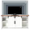 TV Stand with 2 Doors Industrial Solid Wooden Retro Living Room Hallway TV Cabinet Console Table Home Improvement