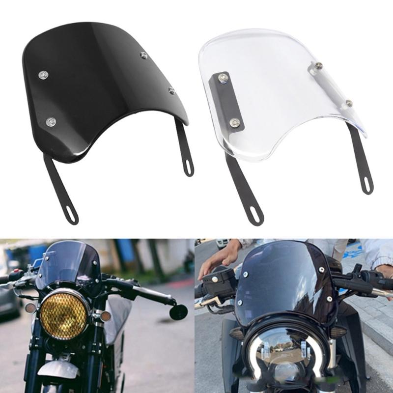 Clear Front Windshield Vintage Style Wind Deflector Stylish Motorcycle Headlight Wind Deflector Durable Fit for CG125