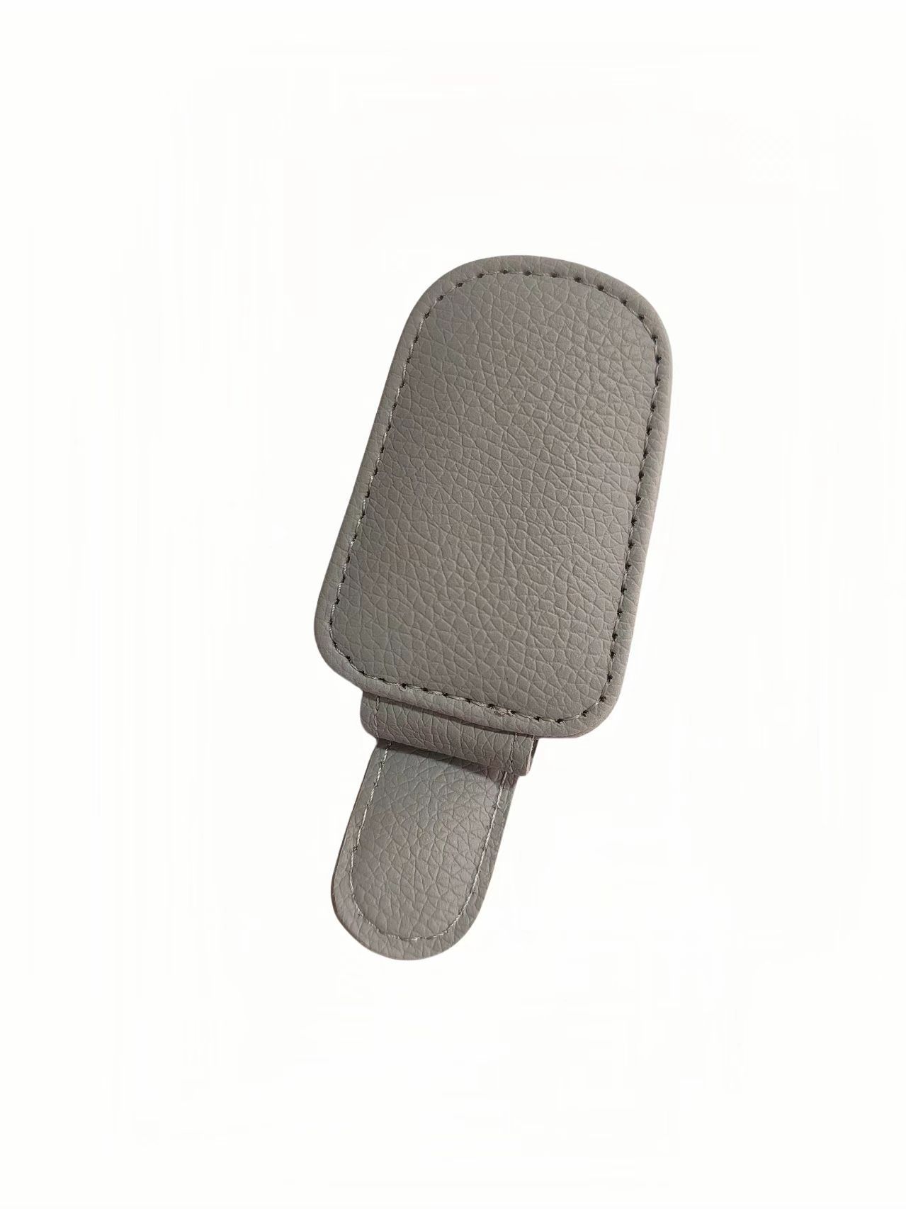 Car Fashion Glasses Holder with Card Slot & Storage,PU Leather Eyeglass Clip,Multi-Functional Visor Organizer,Sunglasses Holder
