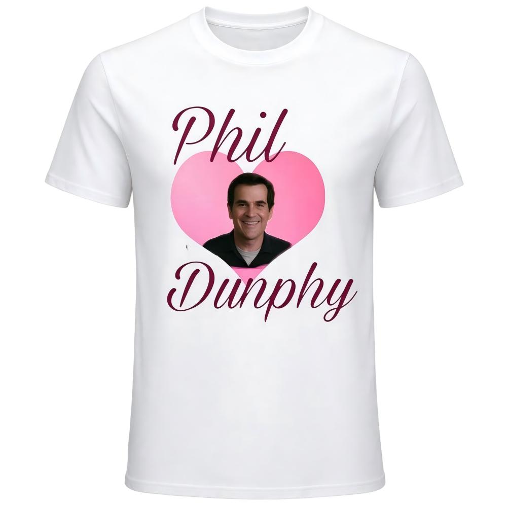 Phil Dunphy Pink Heart Modern Family Graphic T-Shirt