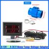 MAIMEIMI Red LED Digital 0-120℃ Water Temperature+Voltage Auto Car Mini Dual Water Temp Gauge with Sensor Adapter 26-40mm