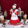 45cm stehende Frau Holle Figur mit Back-Outfit, Schürze Oma Weihnachts-Tischdekoration