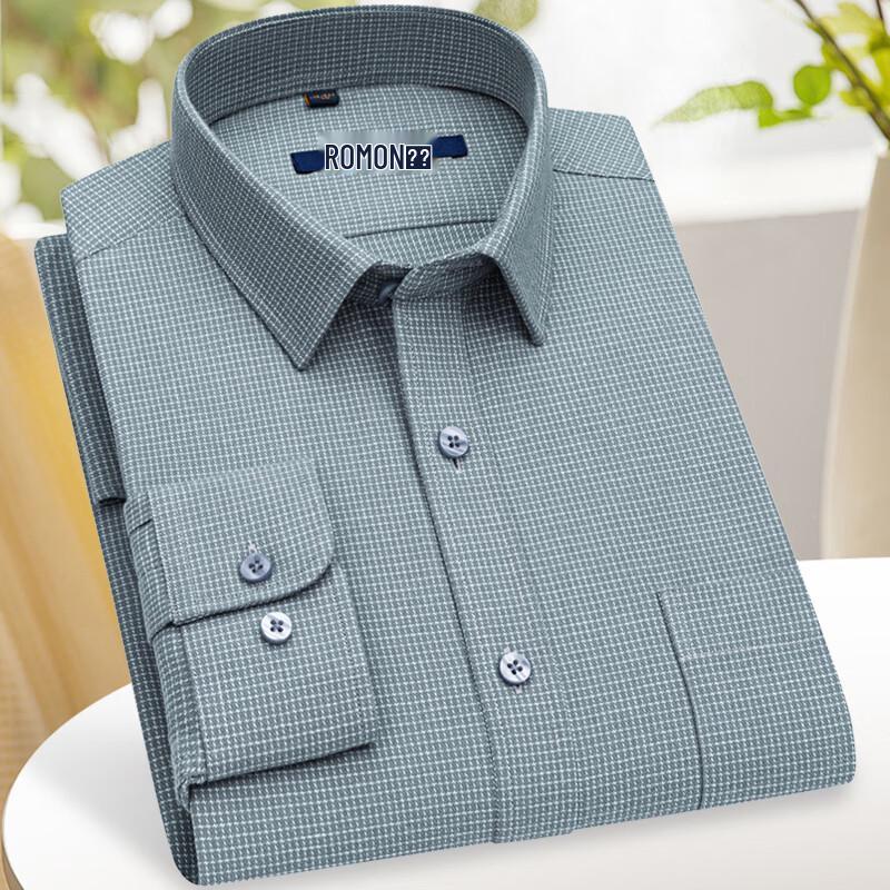 

Luomeng Men s 100% Cotton Breathable Long Sleeve Shirt 44