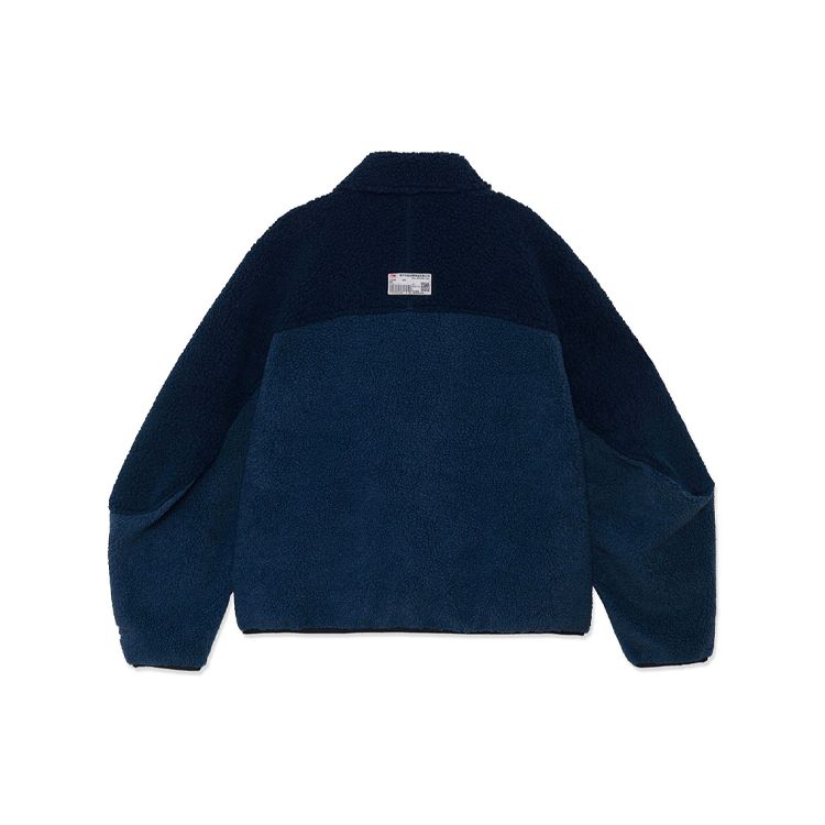 Li Ning 21FW Wu Chuang Wu Yi Color Block Warm Wide Logo Jacket Men Jacket Deep-Navy AJDR429-2