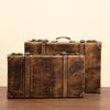 European Retro Leather Storage Box - Handbag, Clothes, and Travel Photography Prop Organizer