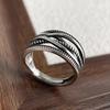 925 Sterling Silver Rings for Women Couple Minimalist Handmade Simple Retro Interware Ring Fine Jewelry Gift Prevent Allergy
