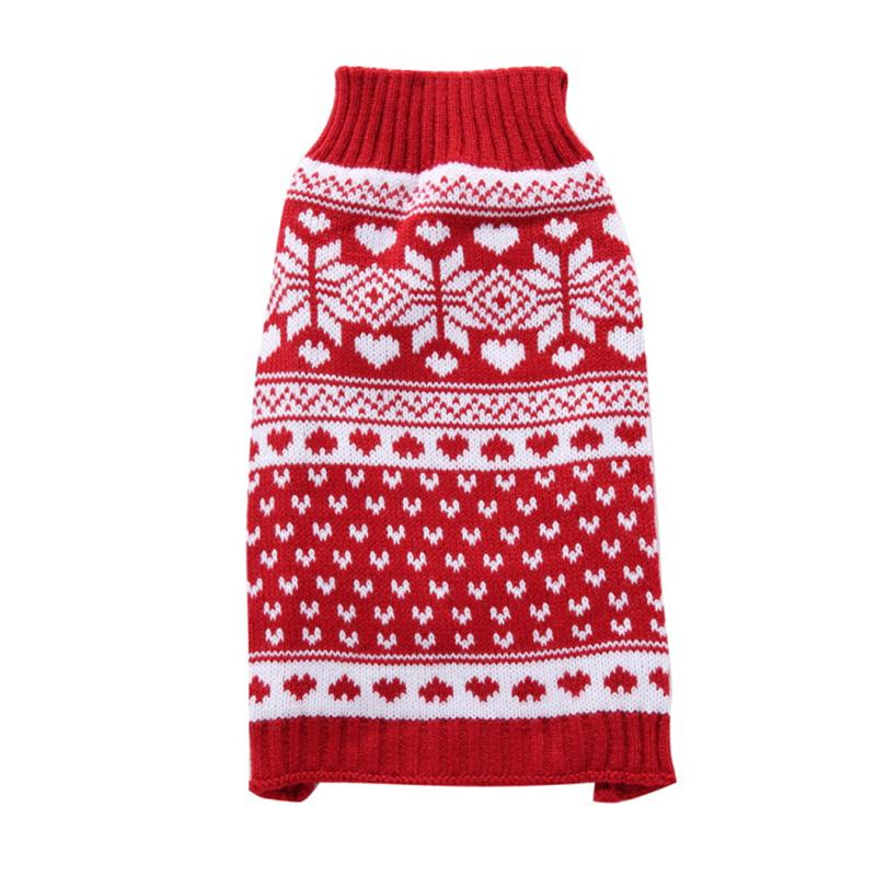 Weihnachts-Hunde-Pullover Winter Warm Hunde Kleidung Für Welpen Katze Gestrickter Pullover Chihuahua Schnauzer Mantel Neujahr Haustierbekleidung Mops