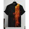 T-shirt Nouveau Style Japonais Encre Samouraï Impression 3D T-shirt Hommes Femmes Mode Hip Hop Manches Courtes Hauts T-shirts Vêtements Hommes