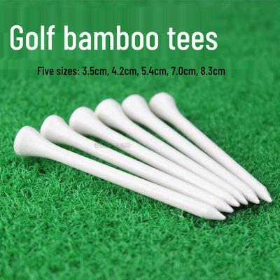 Eco-Friendly Bamboo Golf Tees - 2 Colors, 5 Sizes
