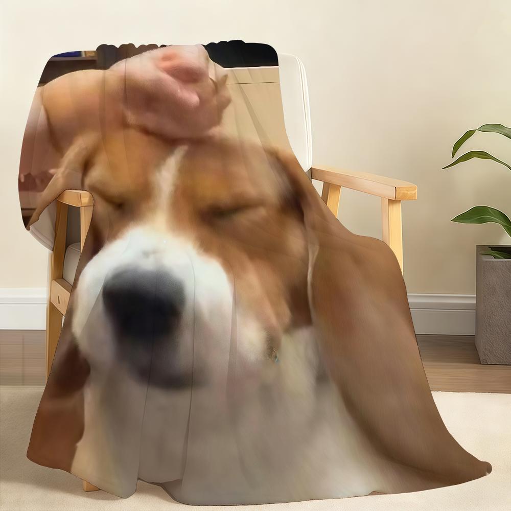 

Kawaii Beagle Funny Meme Blanket Soft Throw Blanket for Home Bedroom Bed Sofa Picnic Travel Office Rest Cover Blanket Gift 150x200cm