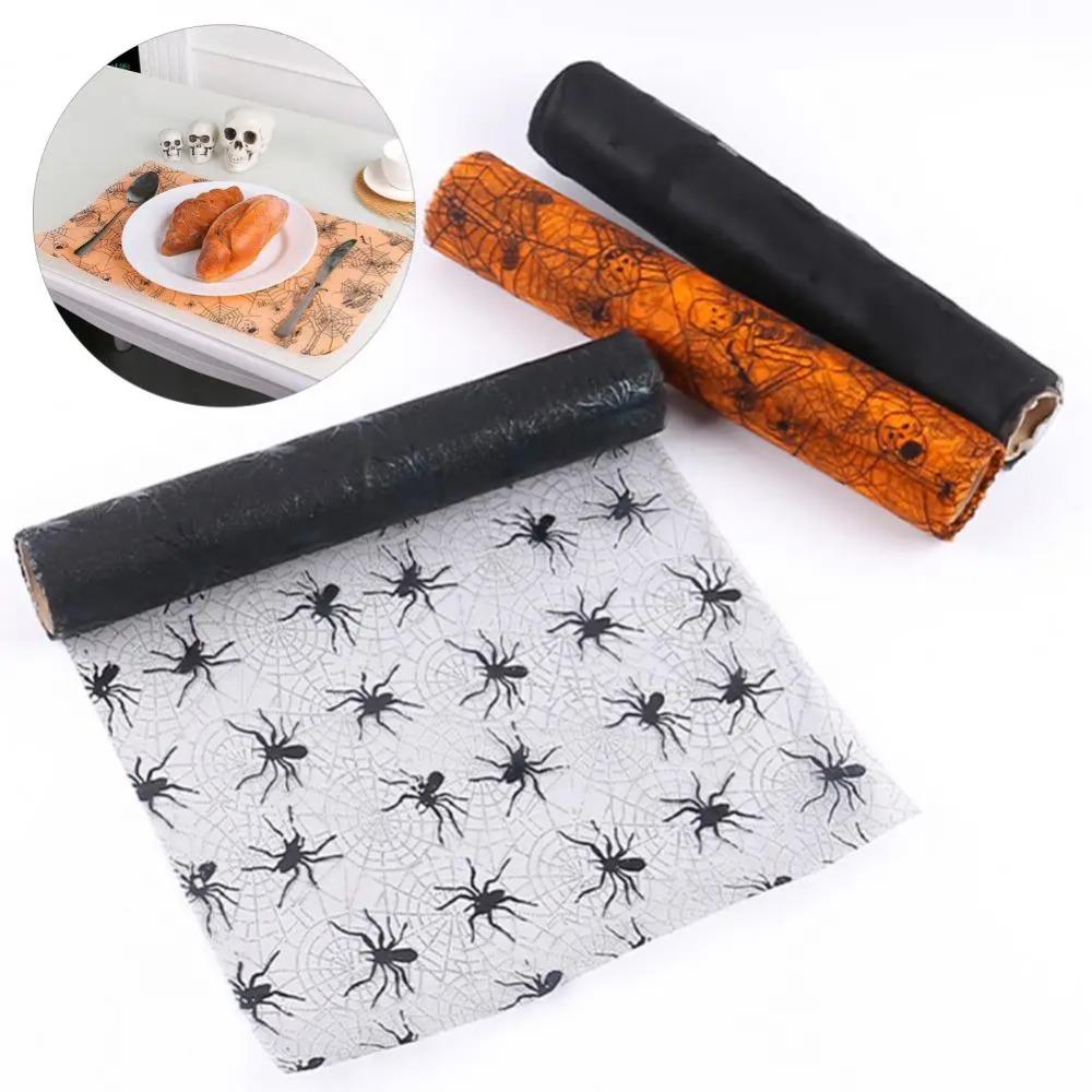 Funny Bat Tablecloth Bat Spider Skeleton Halloween Table Runner  Ghost Festival