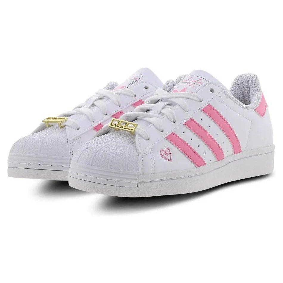 adidas Originals Superstar Low top Skateboard-Schuhe Unisex Weiß Rosa IG2749