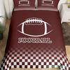 Boys Rugby Sports Duvet Cover Queen Football Bedding Set Ball Sport Comforter Cover Black Tie Dye Quilt Cover With 2 Pillowcases