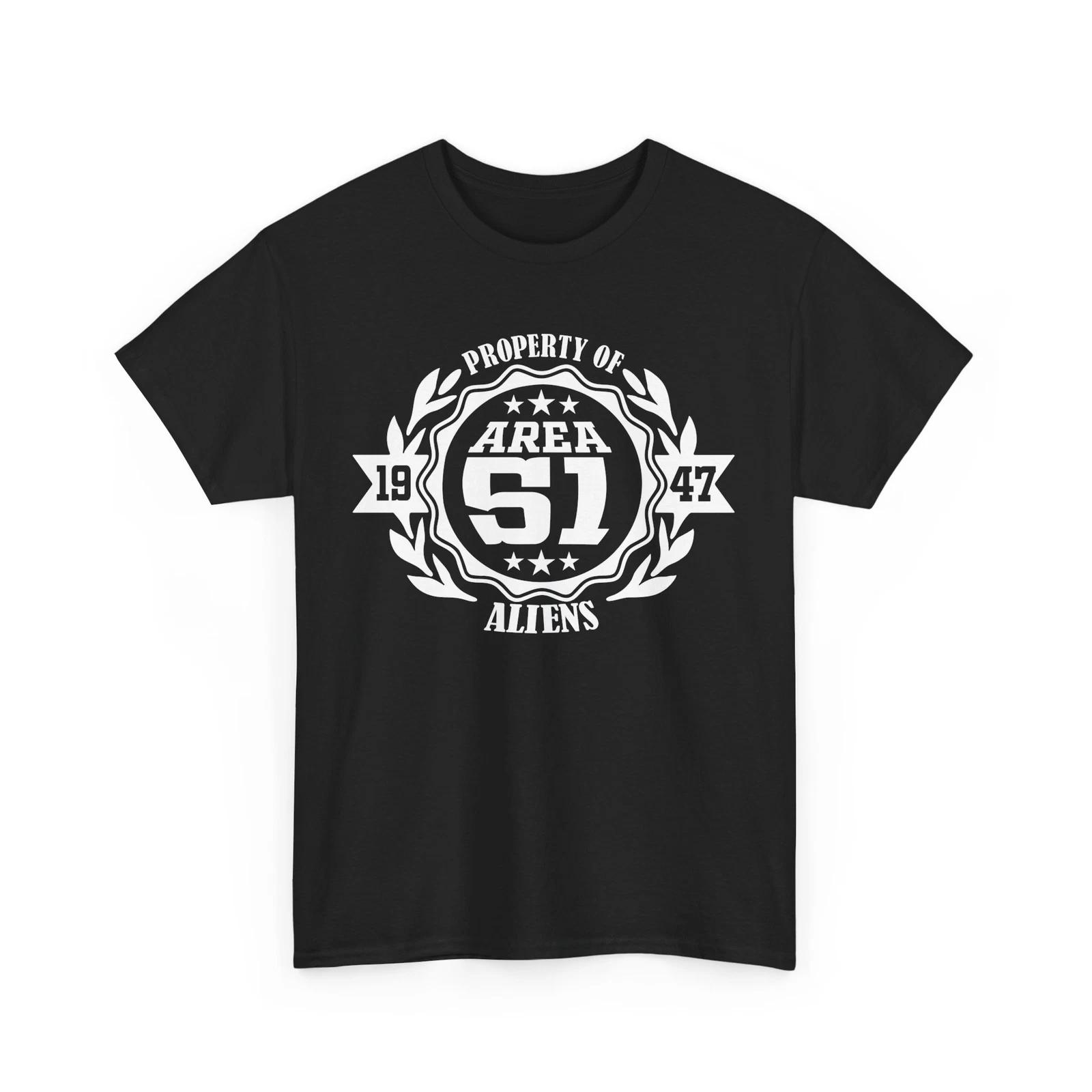 Property of Area 51 Aliens Shirt | UFO Graphic Tee for Adults | Alien T-Shirt S