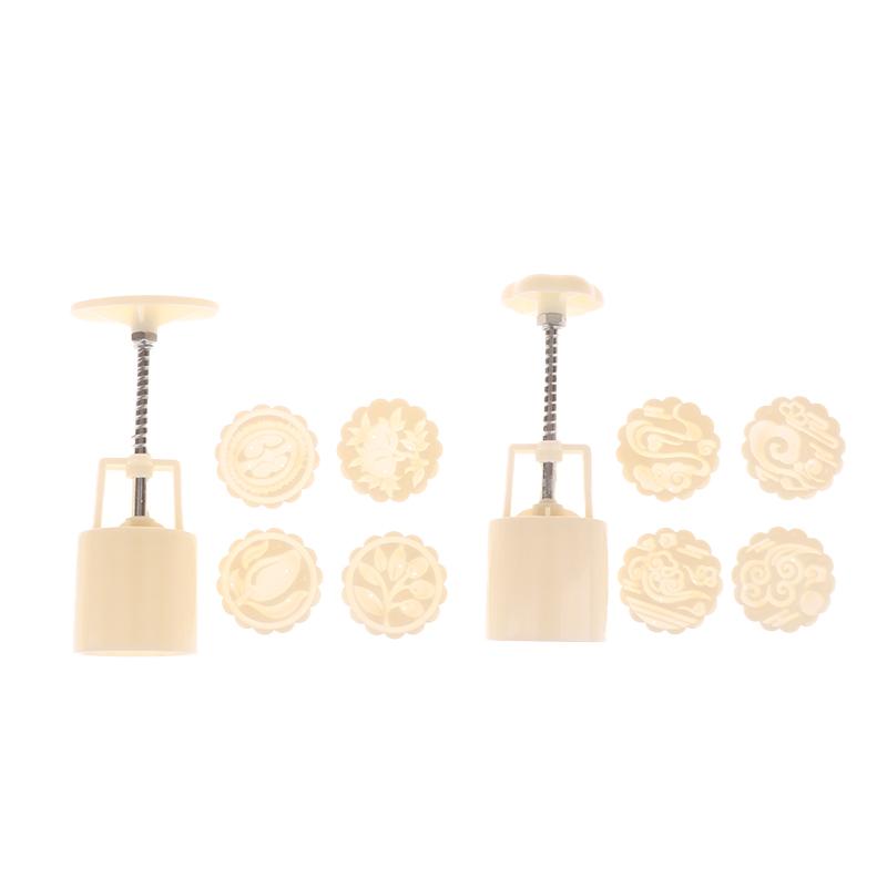 Mooncake Mold Flower Shape Mid-Autumn Festival Mold Plungers Pastry Fondant Decoration Tools