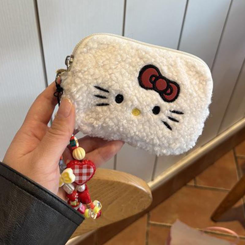 

Sanrio Hello Kitty Мила Мультяшна Сумка для Макіяжу Портативна Маленька Сумка для Зберігання Речей Дорожня Сумка для Навушників Гаманець для Монет Сумка для Зберігання Камери білий