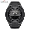 NORTH EDGE FORTRESS 2026 Men's Army Military Digital Watch Outdoor Sports Waterproof 50M Watches World Time Countdown LED Clock