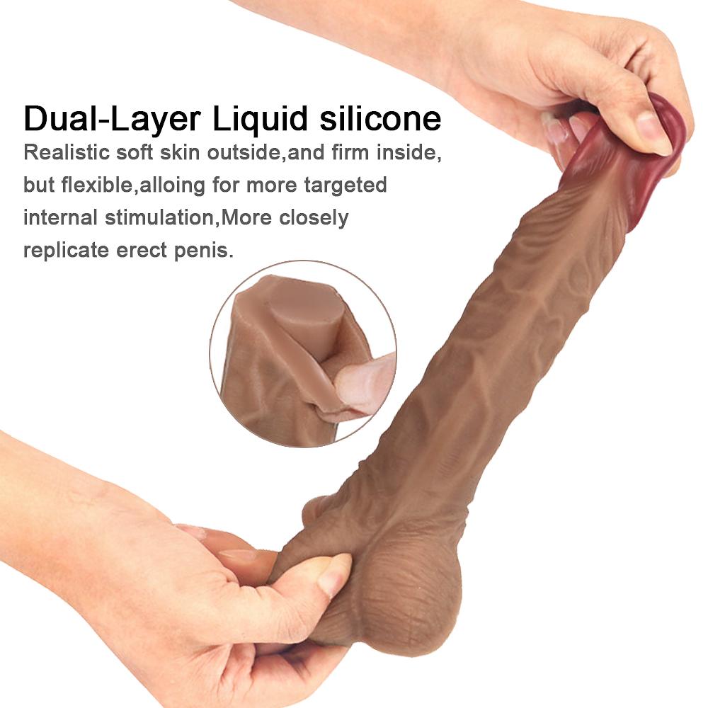 Super realistischer Dildo, weiches Silikon, Hautgefühl, riesiger großer Penis mit Saugnapf, Sexspielzeug für Frau, Anal-Masturbation, sexy Schwanz, Phallus