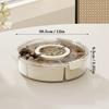 Rotation Divided Serving Tray with Lid and Handle,Large Snack Spinner,Snackle Box Container, Multi-Purpose Food Platter