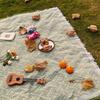 T-grid picnic mat, moisture-proof mat, picnic cloth, outdoor camping blanket, white blanket, beach mat.
