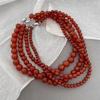 2024 High-End Natural Red Agate Clavicle Choker Necklace for Women: New Chinese National Style Accessory