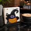 Square Napkin Organizer Halloween Wooden Holder, Ghost Pumpkin Decorative Tabletop Tissue Dispenser, Holder Paper Storage for Holiday Dinner