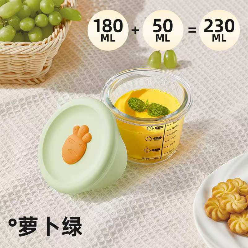 Glass Complementary Food Bowl Capable of Steaming Cooking Food Preservation Storage Portable Baby Specific Graduated Cup Mold