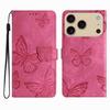For iPhone 17 Pro Max Case Butterfly Design Flip Wallet Leather Phone Cover Skin-Touch