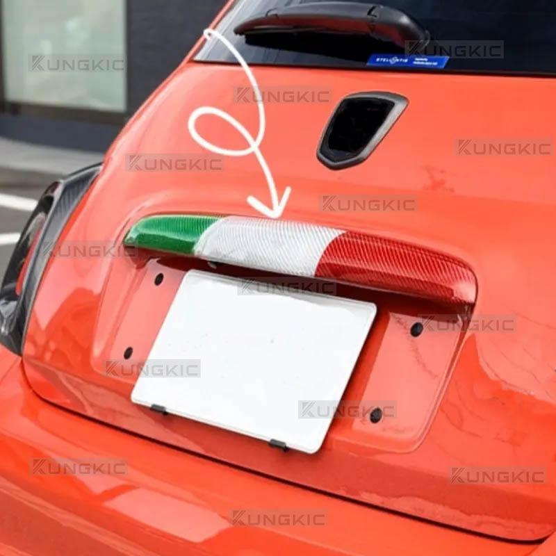 Real Hard Carbon Fiber Sticker For Fiat 500 2008-2025 Abarth 595 695 2012-2025 LHD RHD Car Rear Trunk Lid Tailgate Handle Cover